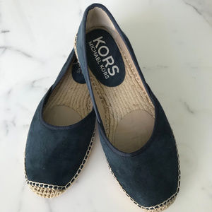 Michael Kors Navy Suede Espadrille Flats